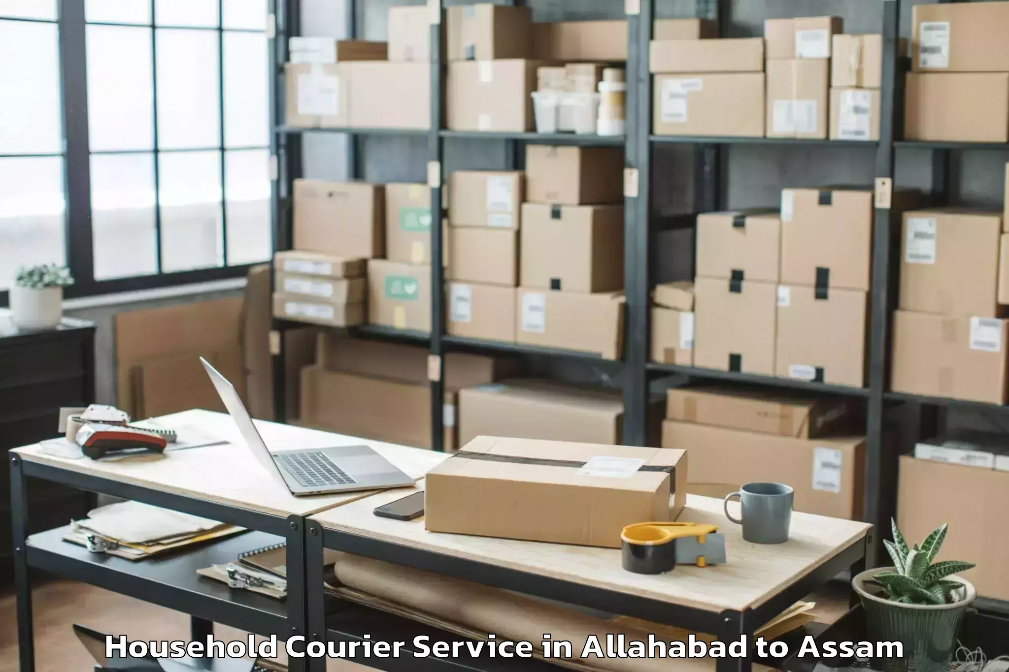 Easy Allahabad to Dibrugarh University Household Courier Booking